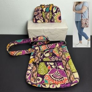 Vera Bradley Quilted Multicolor Crossbody Bag Set Of 2